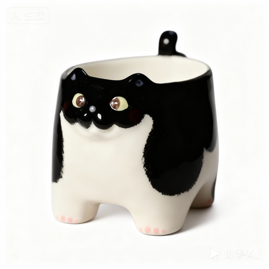 Tazza a forma di coda di gatto