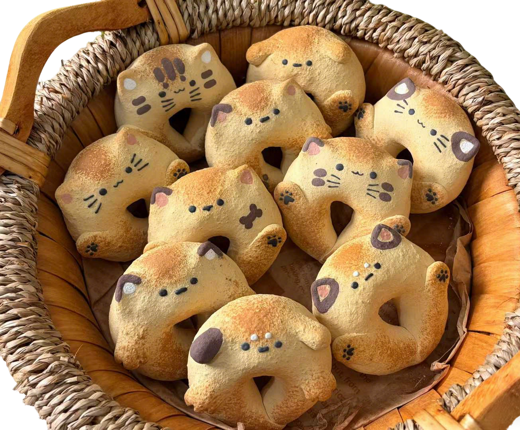 Bagel Ceramic Cat Bread