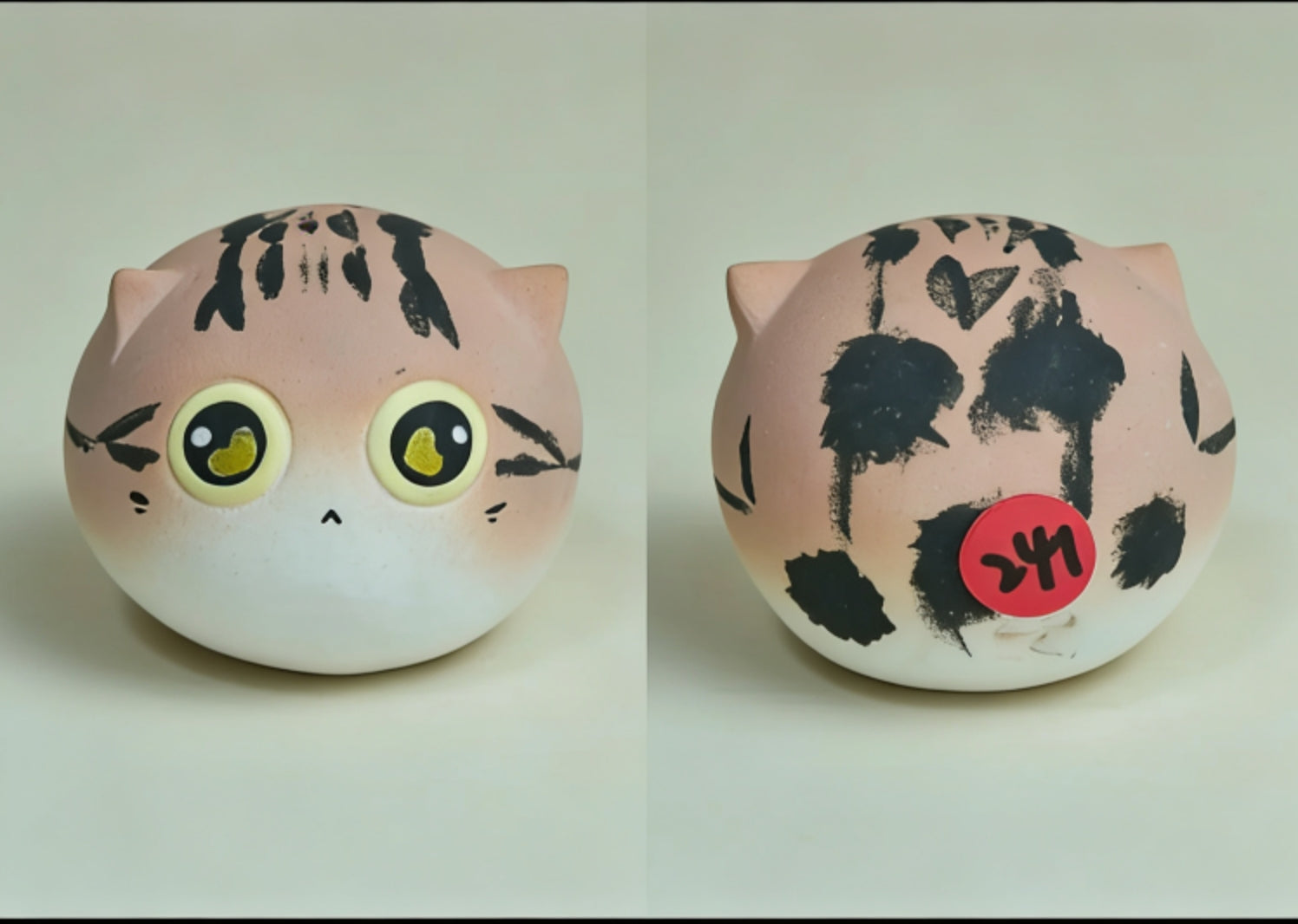 Small Size Ceramic Cat Art Ornament